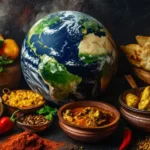 Global dishes showcasing diversity