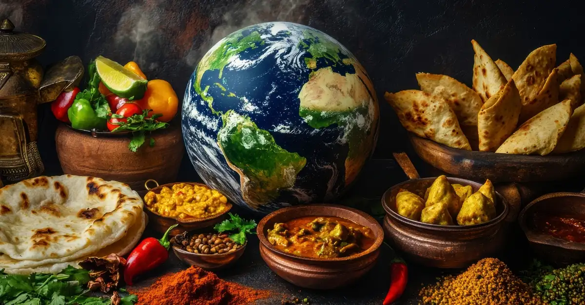 Global dishes showcasing diversity